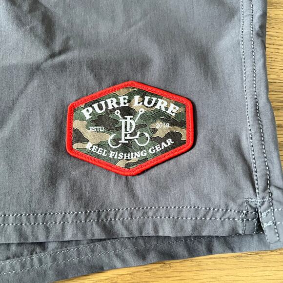 Pure Lure Mens‎ Reel Fishing Gear Burro Boardshorts Dark Gray Size 38 Outdoor - Picture 5 of 11